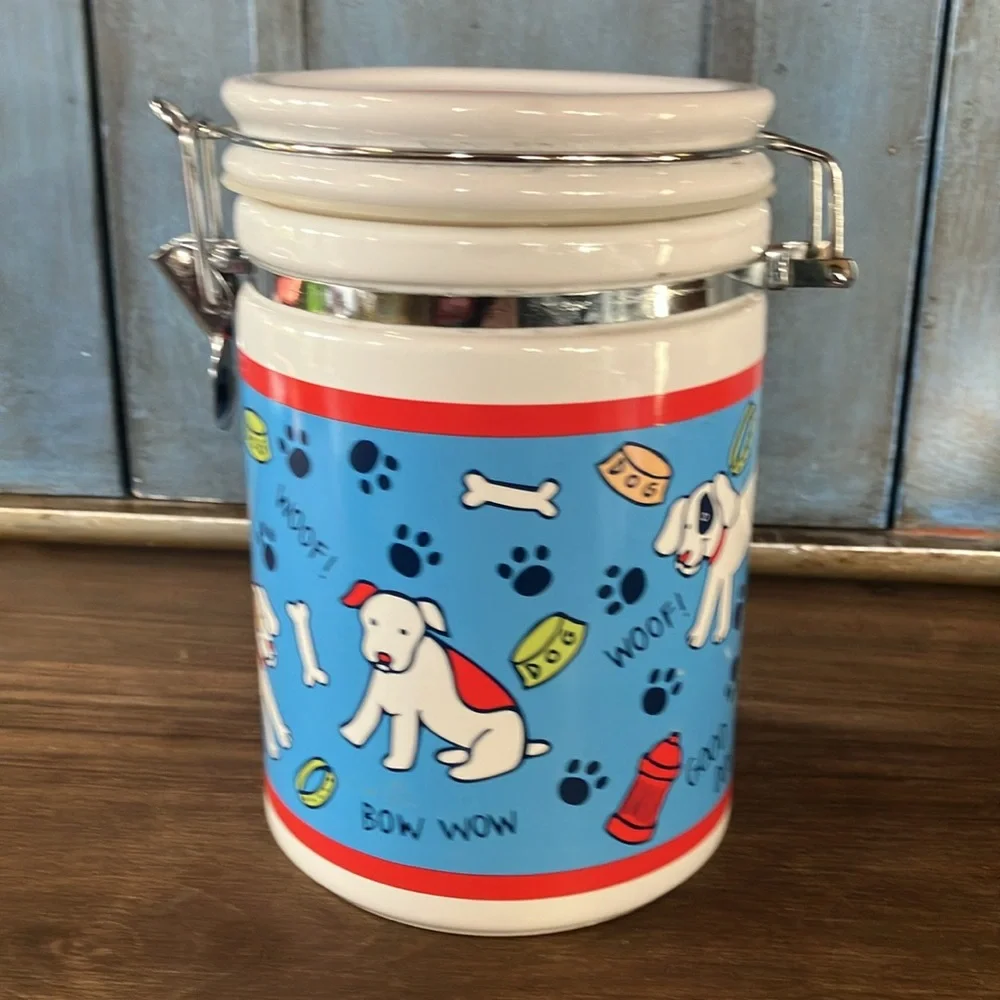 Pawprints Riviera Van Beers Pet Treats Canister